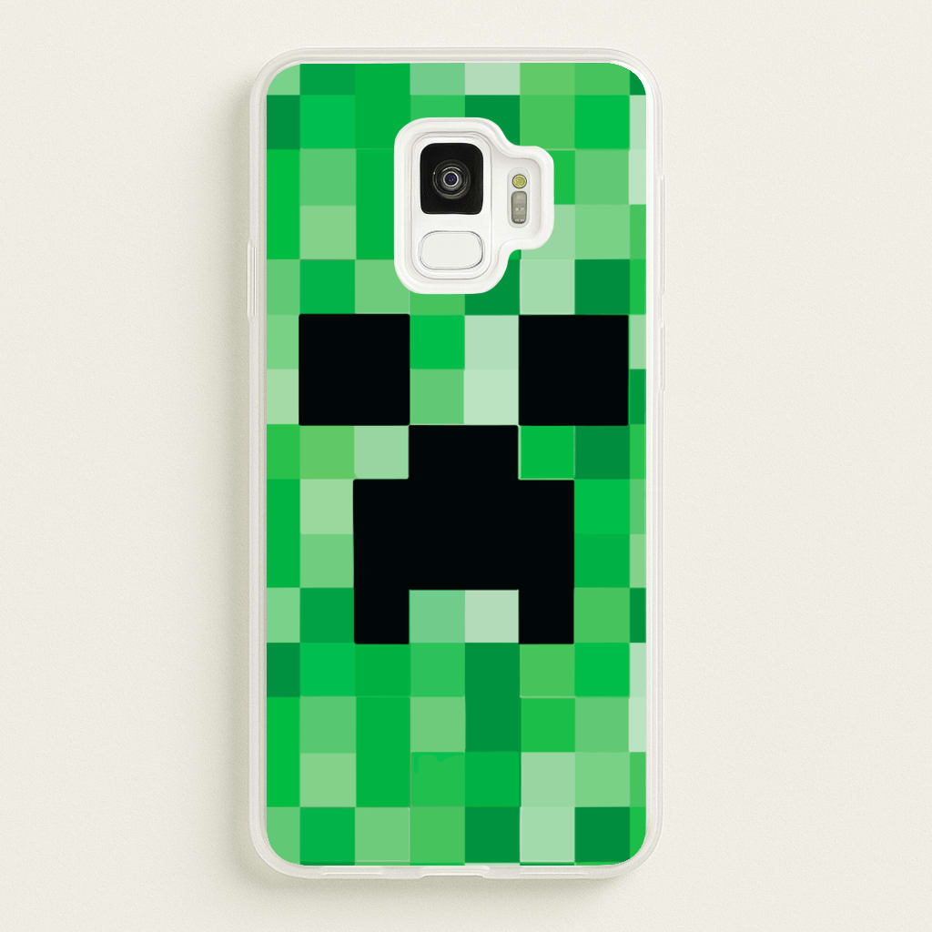 Creeper Face - Mining - Minecraft Phone Case for Galaxy S9