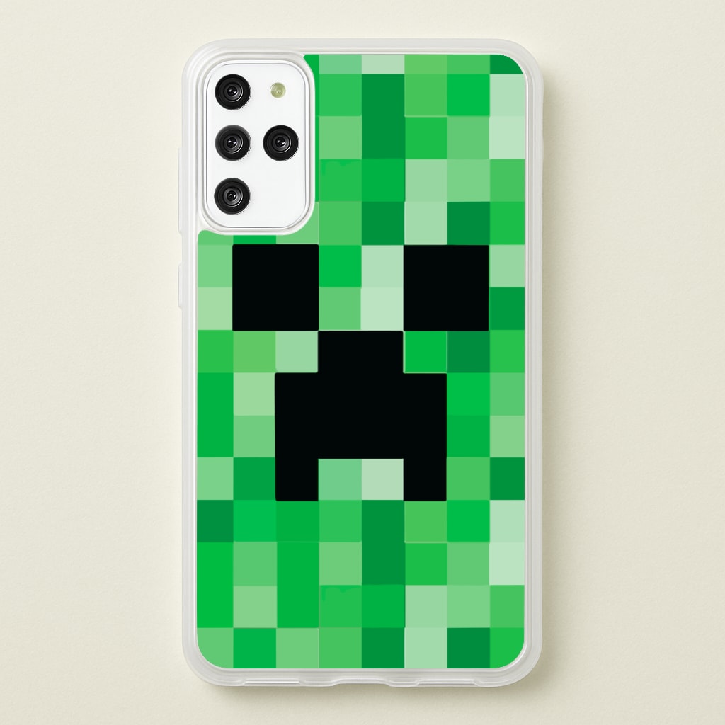 Creeper Face - Mining - Minecraft Phone Case for Galaxy S20 Plus