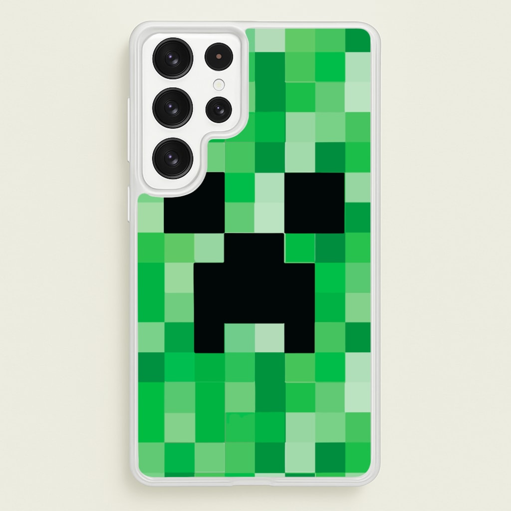 Creeper Face - Mining - Minecraft Phone Case for Galaxy S22 Ultra
