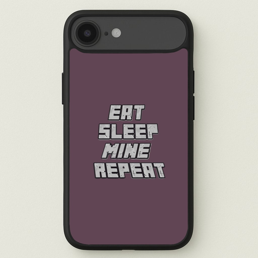 Eat Sleep Mine Repeat Phone Case for iPhone 17 Air