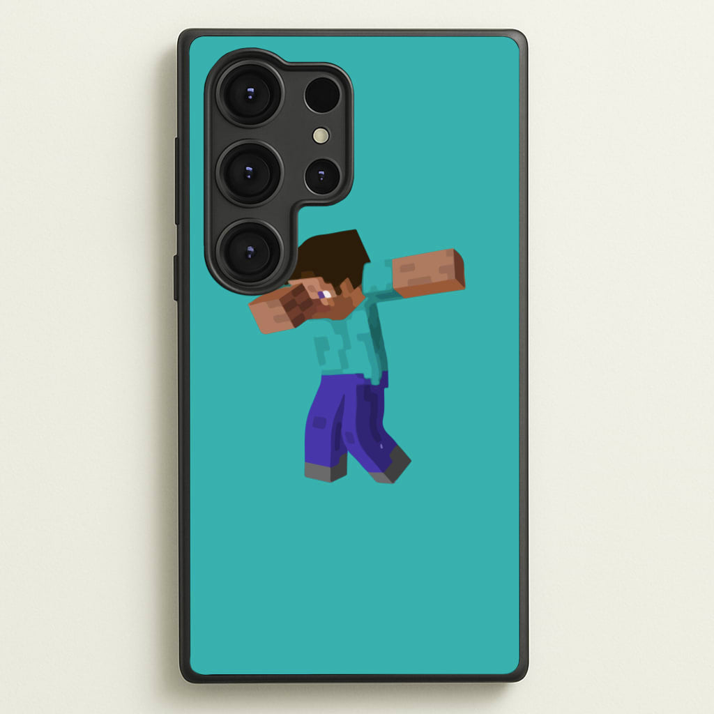 Steve Dab - Mining - Minecraft Phone Case for Galaxy S25 Ultra