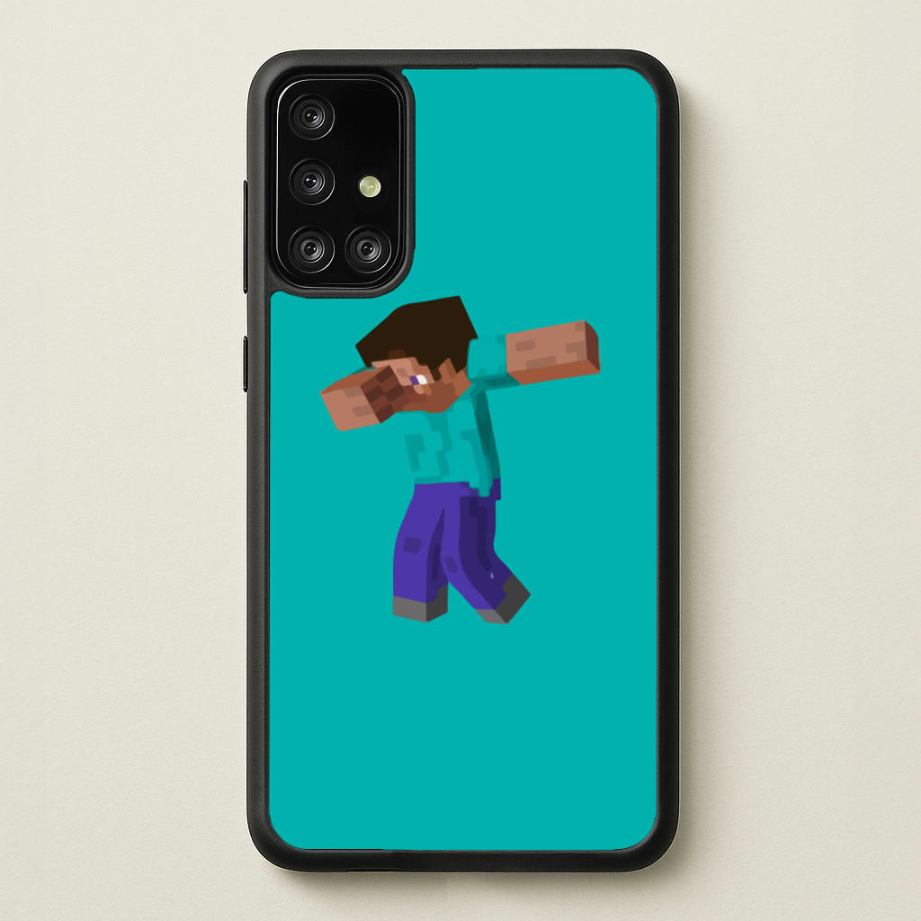 Steve Dab - Mining - Minecraft Phone Case for Galaxy A71