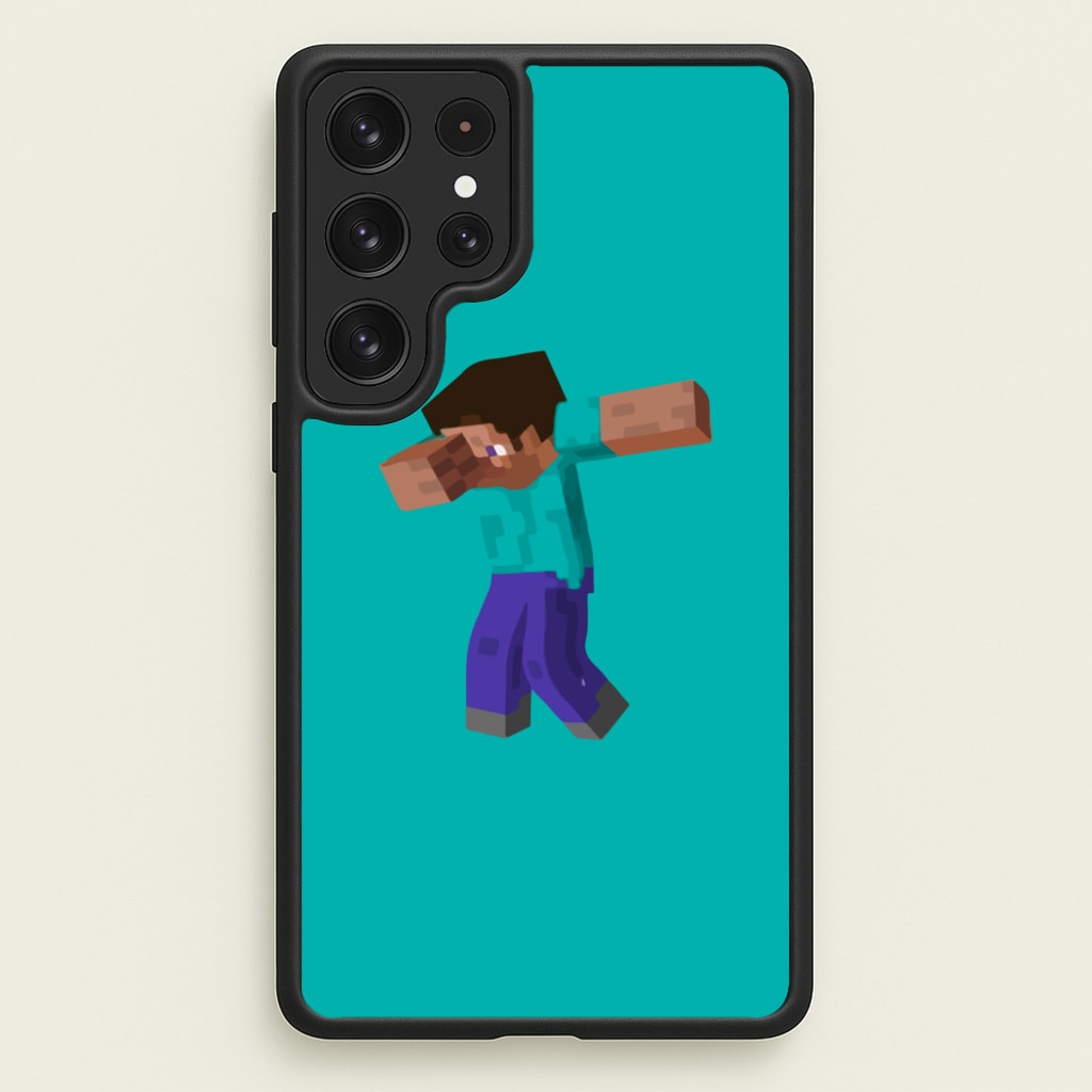 Steve Dab - Mining - Minecraft Phone Case for Galaxy S22 Ultra