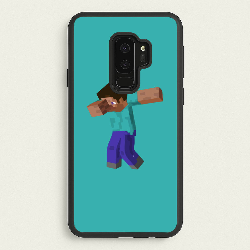 Steve Dab - Mining - Minecraft Phone Case for Galaxy S9 Plus