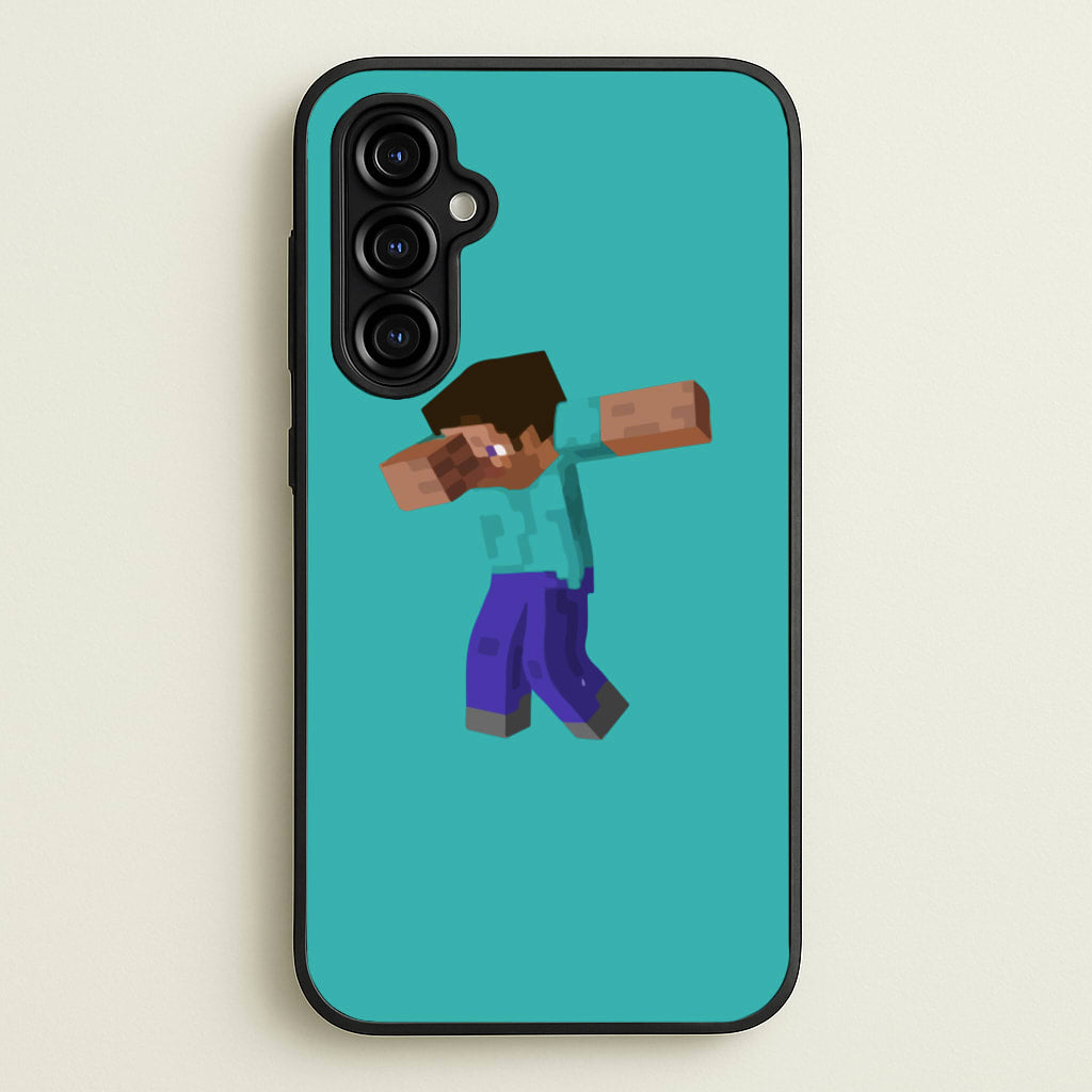 Steve Dab - Mining - Minecraft Phone Case for Galaxy A54