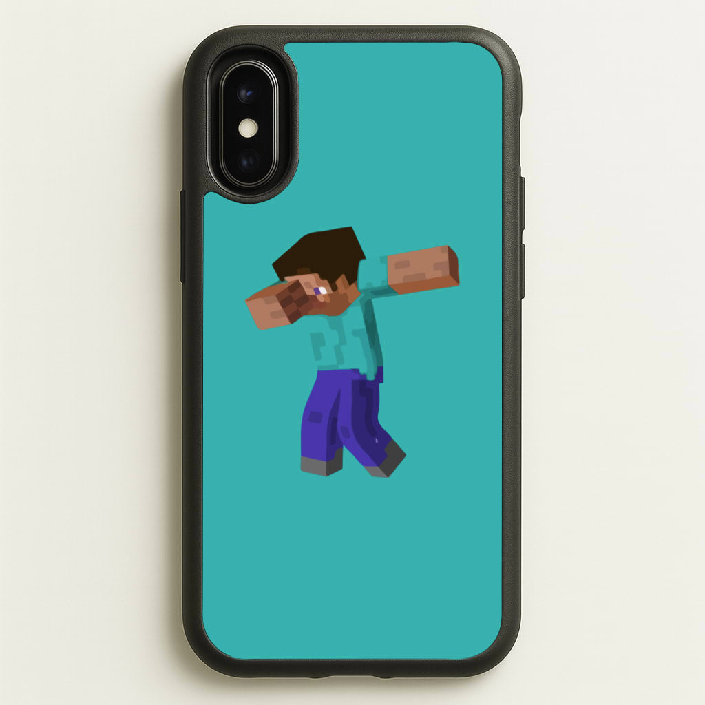 Steve Dab - Mining - Minecraft Phone Case for iPhone X / XS