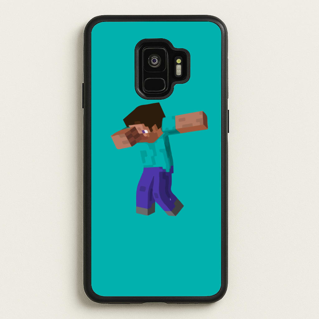 Steve Dab - Mining - Minecraft Phone Case for Galaxy S9