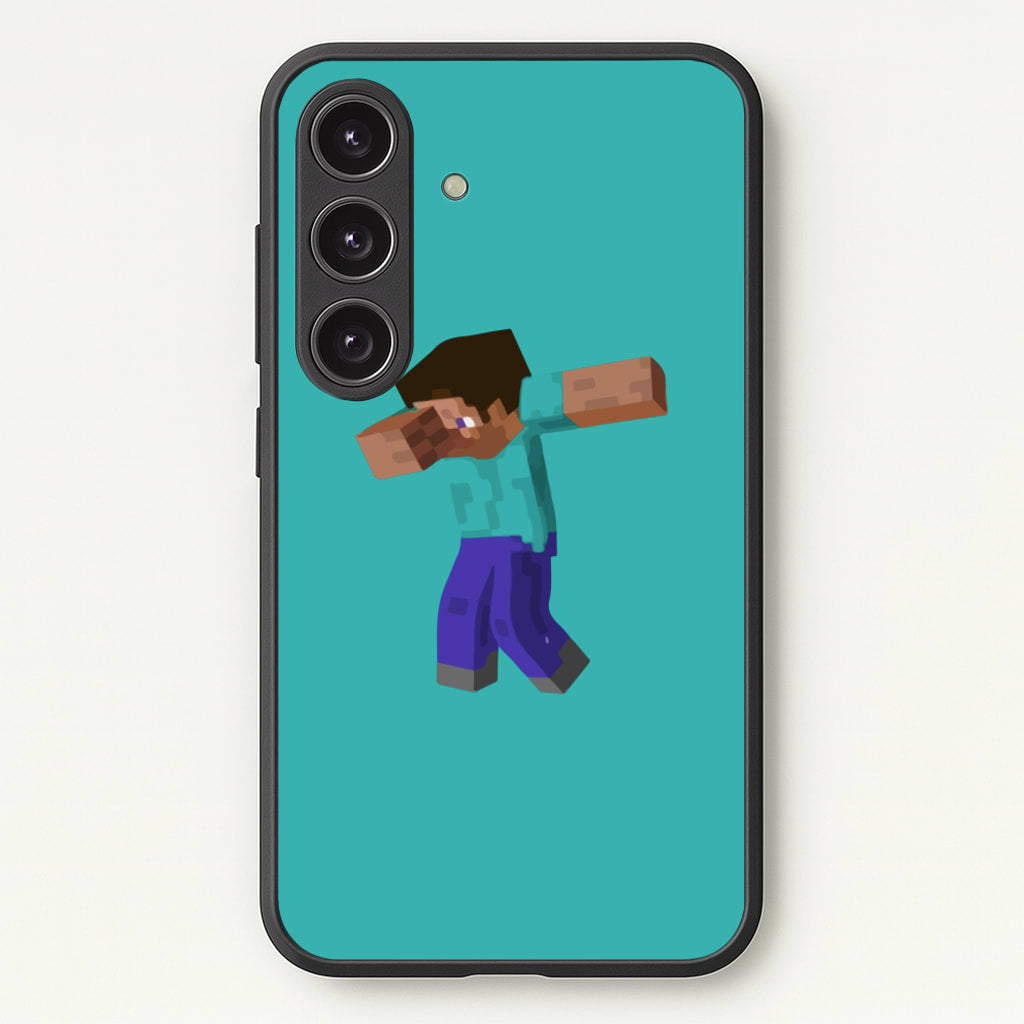 Steve Dab - Mining - Minecraft Phone Case for Galaxy S24