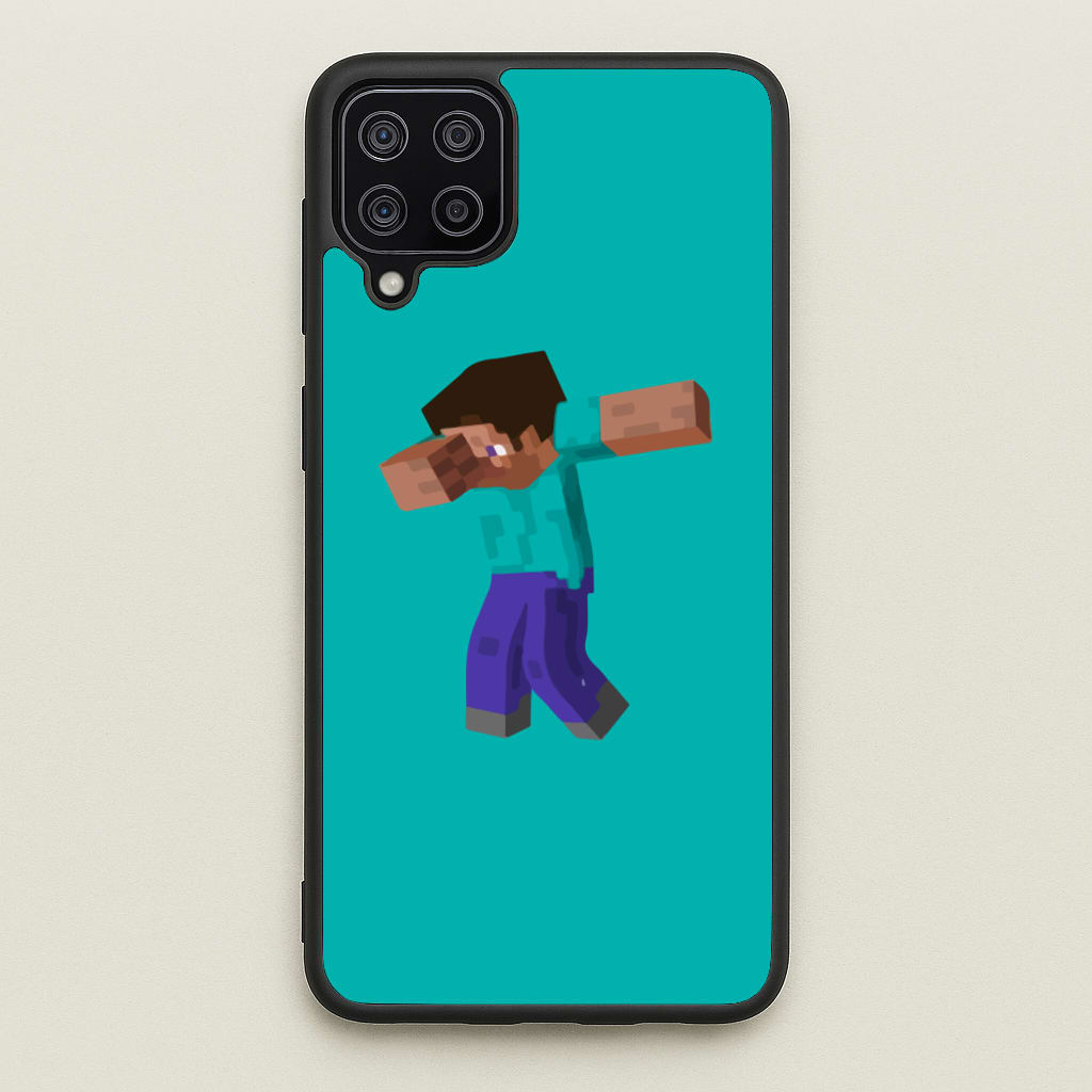Steve Dab - Mining - Minecraft Phone Case for Galaxy A12