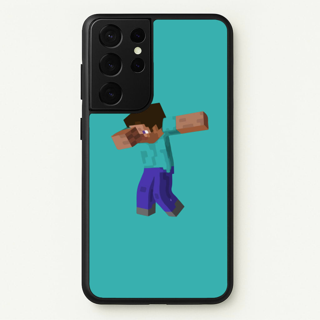 Steve Dab - Mining - Minecraft Phone Case for Galaxy S21 Ultra