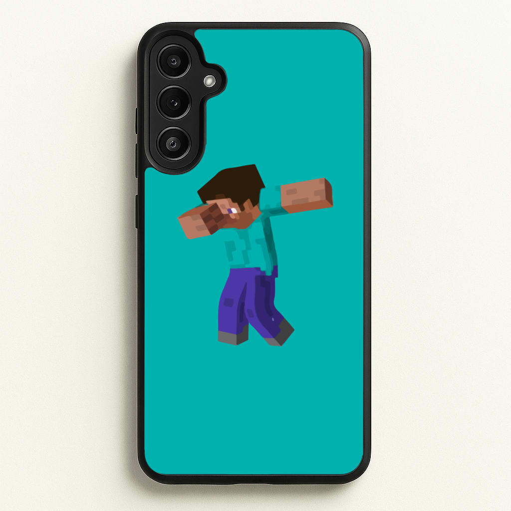 Steve Dab - Mining - Minecraft Phone Case for Galaxy A36