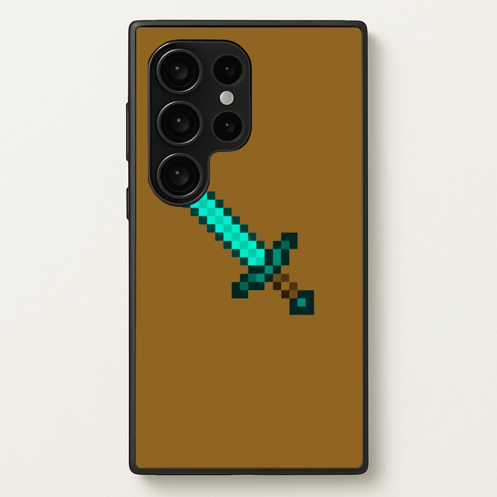 Diamond Sword - Mining - Minecraft Phone Case for Galaxy S24 Ultra
