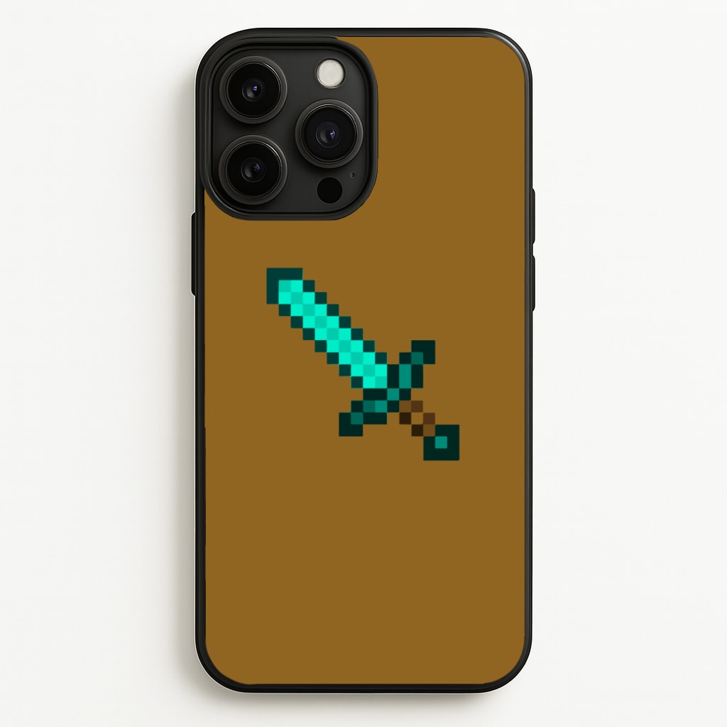 Diamond Sword - Mining - Minecraft Phone Case for iPhone 13 Pro Max