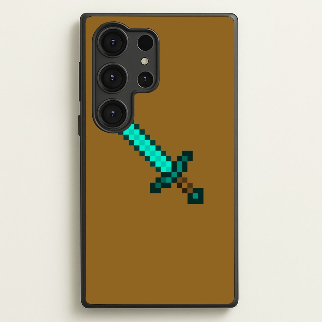 Diamond Sword - Mining - Minecraft Phone Case for Galaxy S25 Ultra