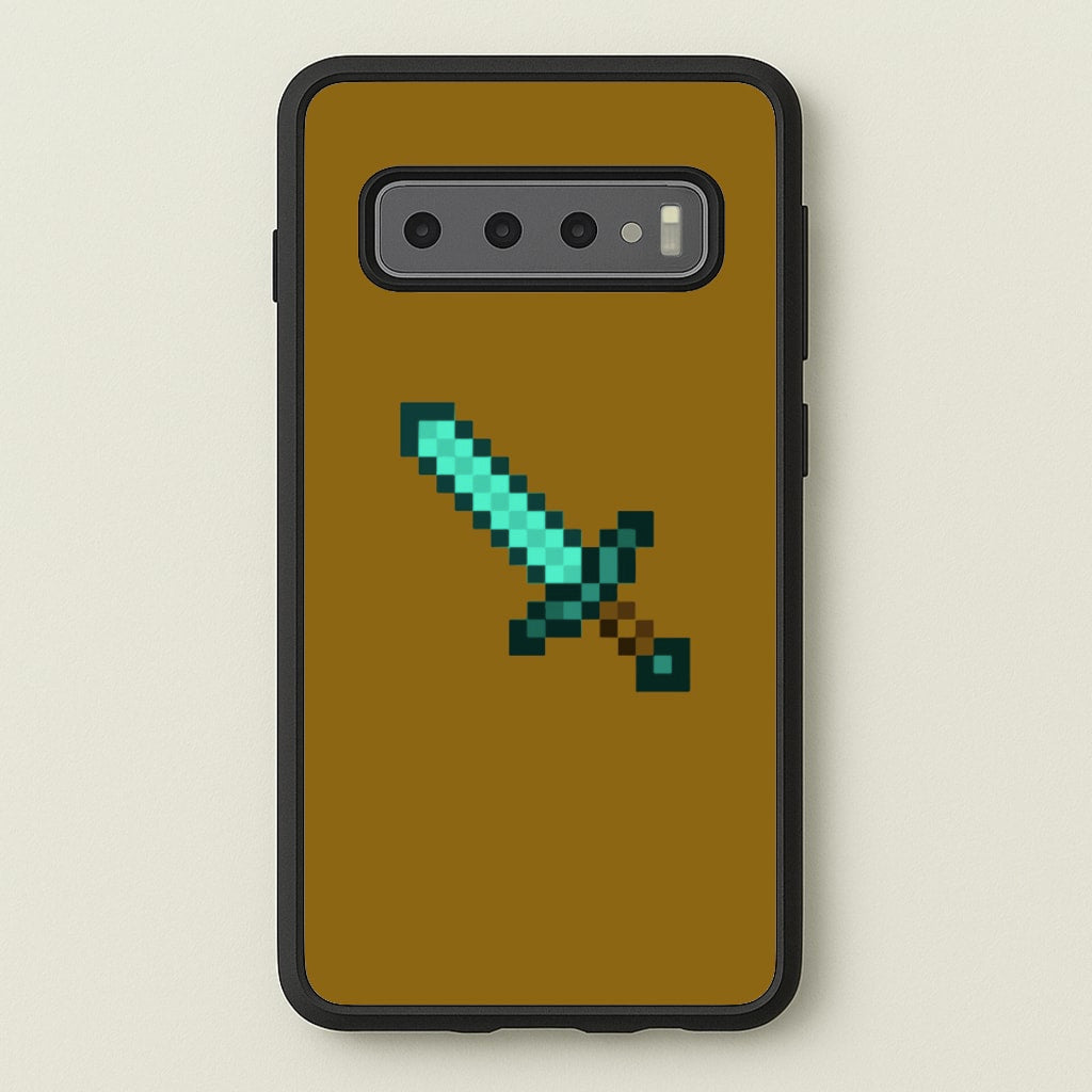Diamond Sword - Mining - Minecraft Phone Case for Galaxy S10 Plus