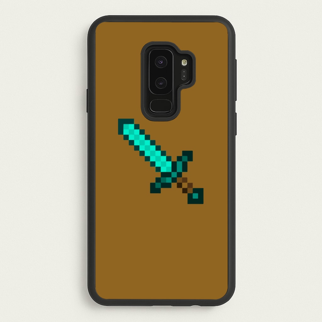 Diamond Sword - Mining - Minecraft Phone Case for Galaxy S9 Plus
