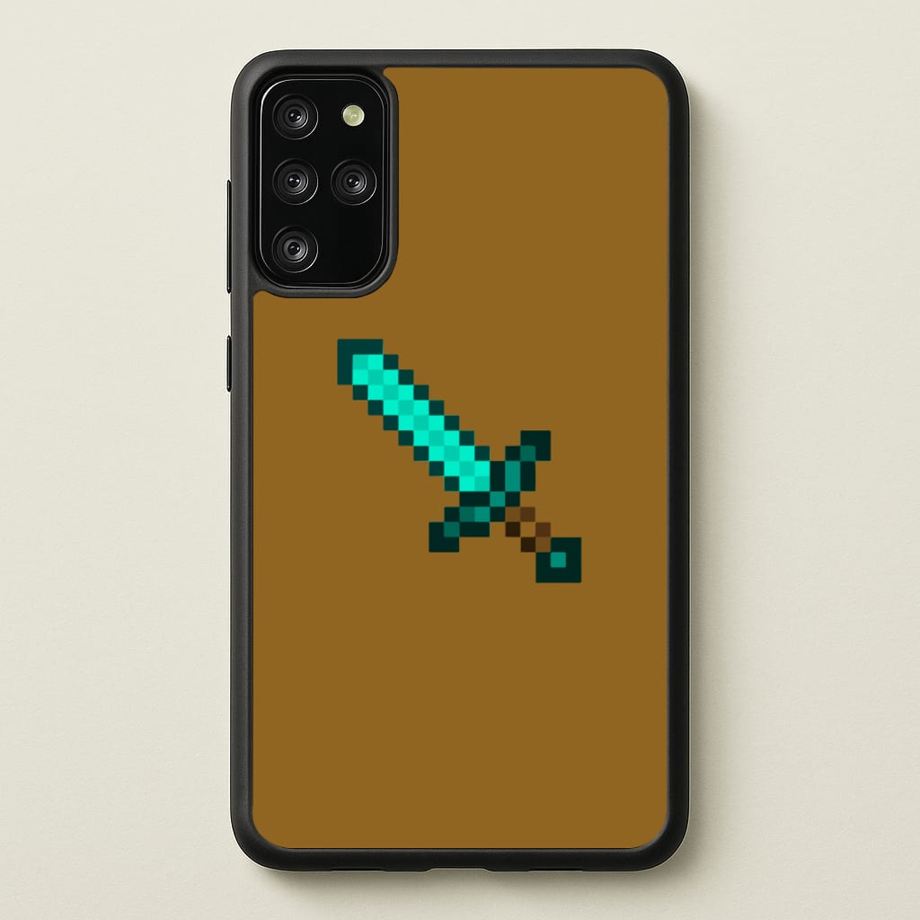 Diamond Sword - Mining - Minecraft Phone Case for Galaxy S20 Plus