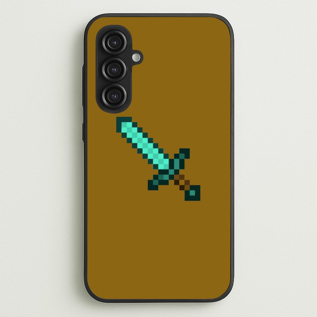 Diamond Sword - Mining - Minecraft Phone Case for Galaxy S23FE