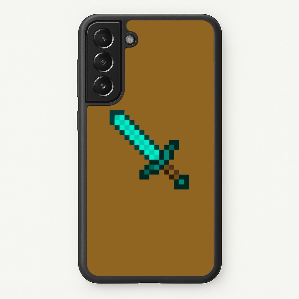 Diamond Sword - Mining - Minecraft Phone Case for Galaxy S21FE