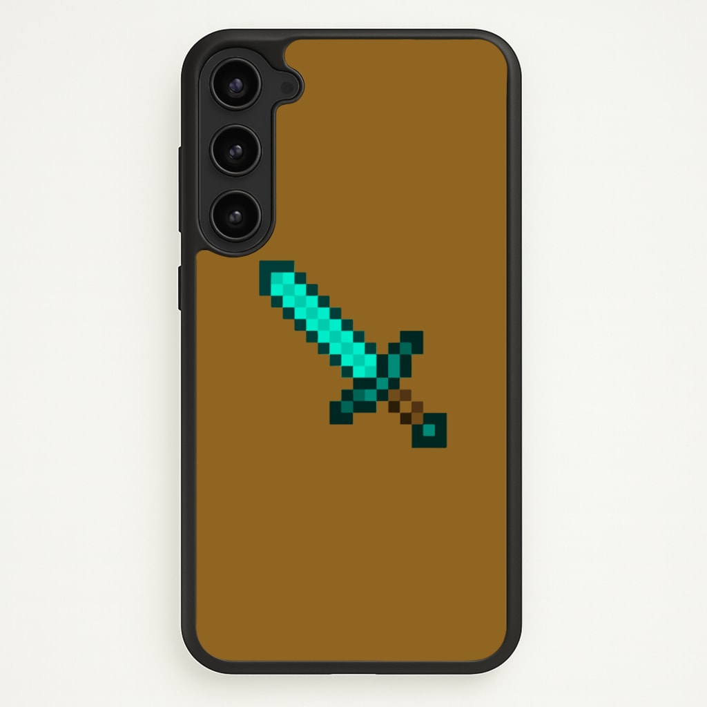 Diamond Sword - Mining - Minecraft Phone Case for Galaxy S23 Plus
