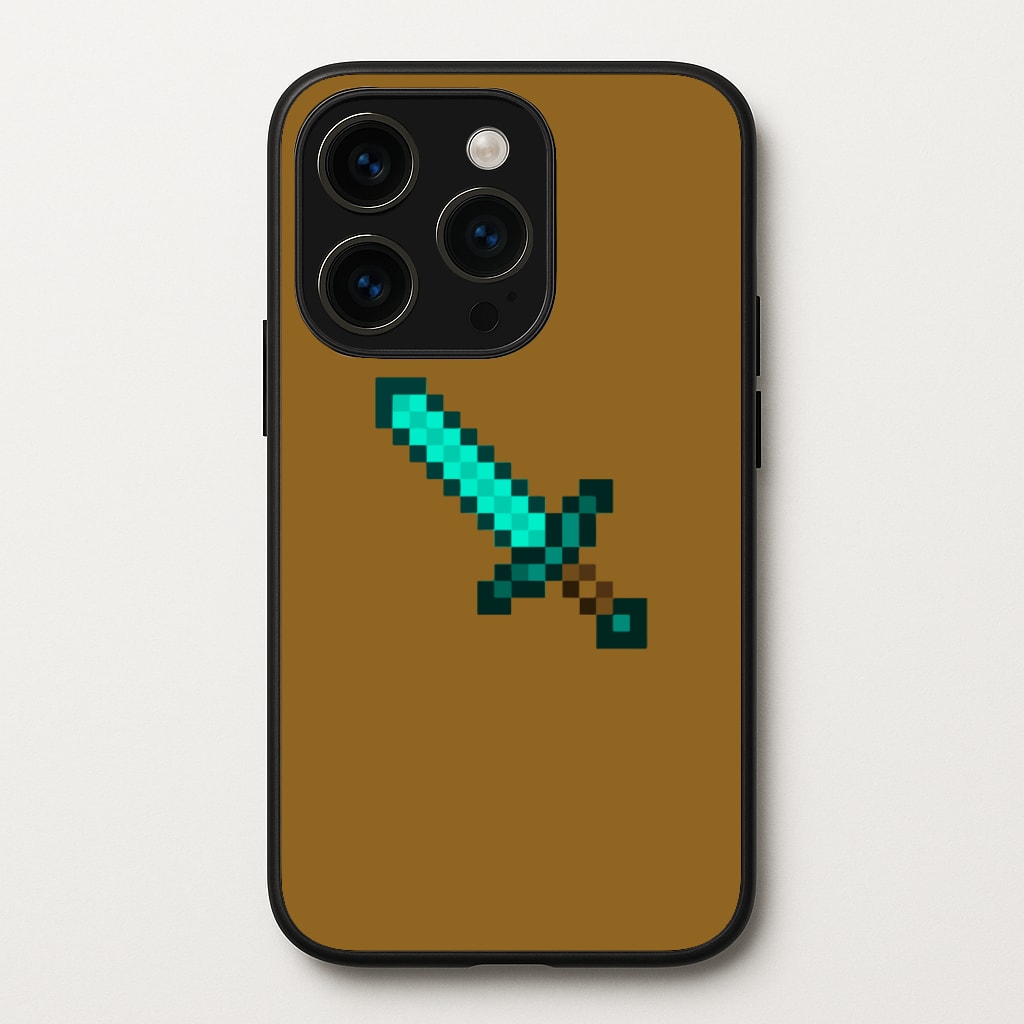 Diamond Sword - Mining - Minecraft Phone Case for iPhone 15 Pro