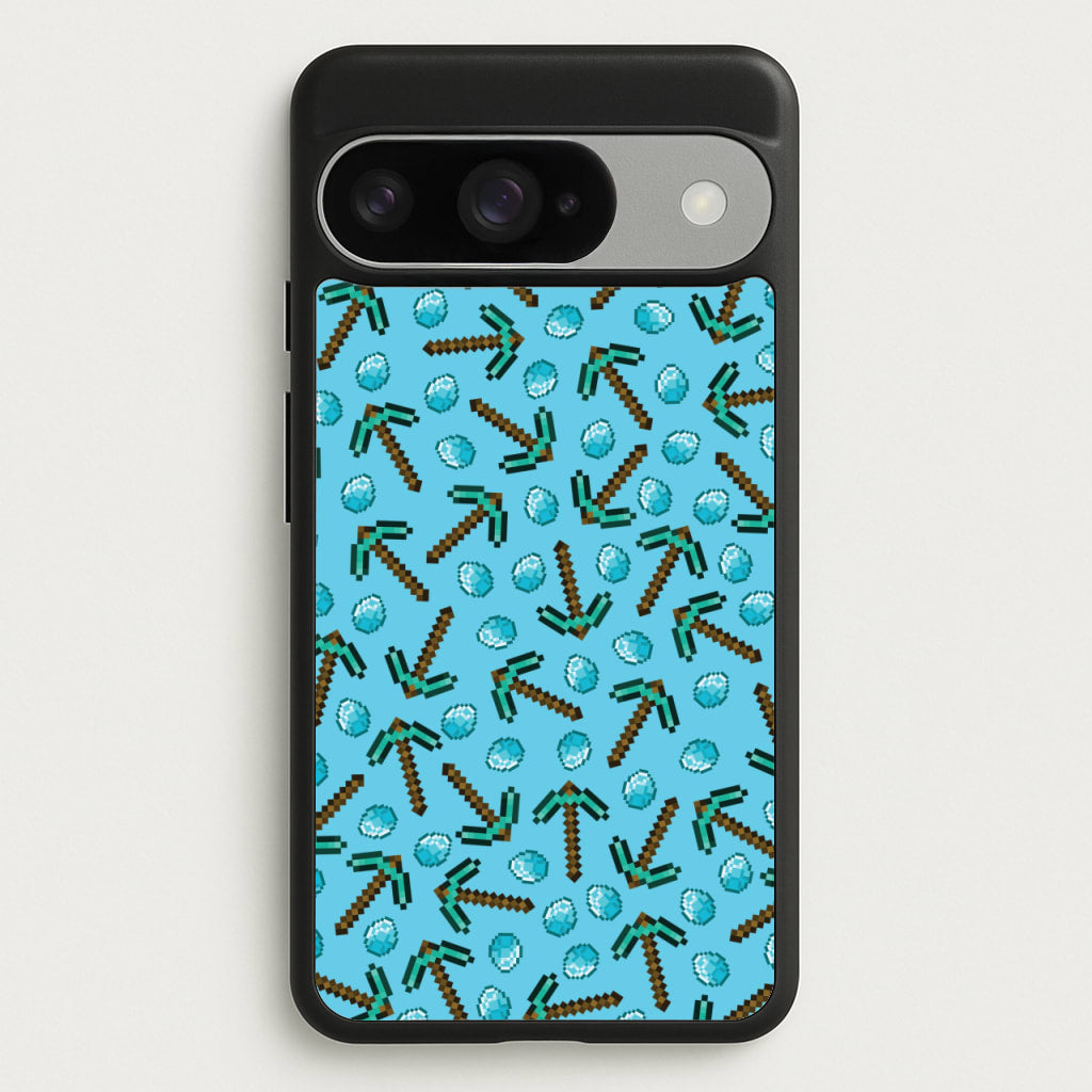 Diamond Axe Pattern Phone Case for Google Pixel 10 / 10 Pro