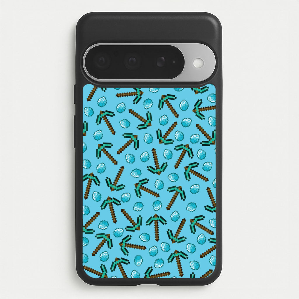 Diamond Axe Pattern Phone Case for Google Pixel 10 Pro XL