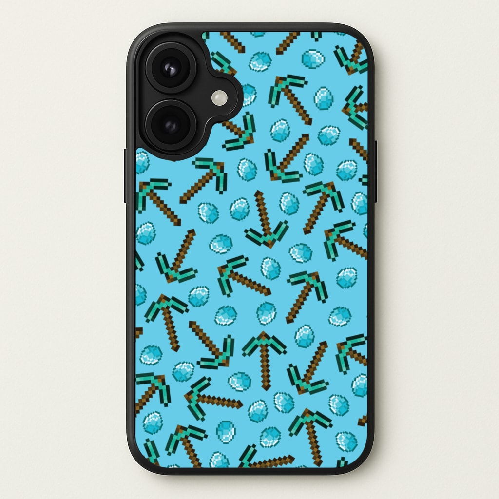 Diamond Axe Pattern Phone Case for iPhone 17
