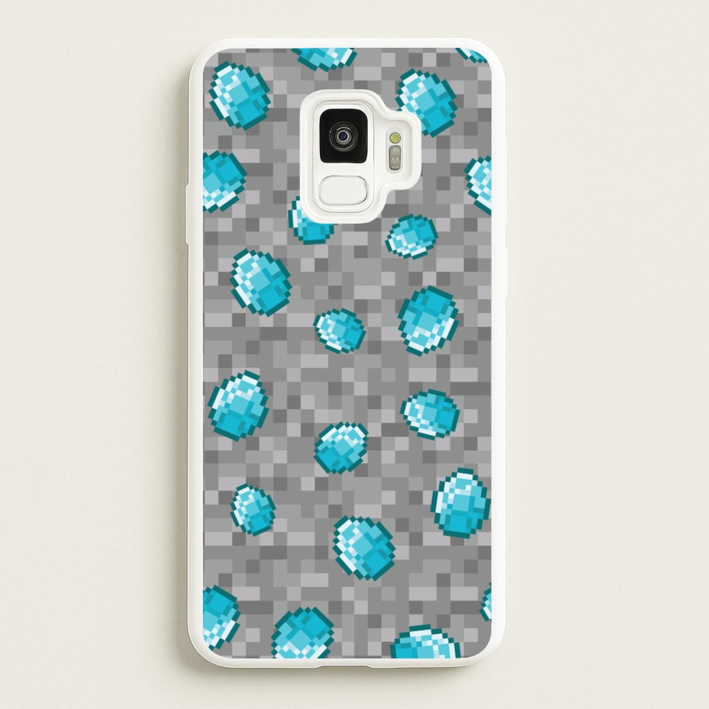 Diamond Pattern - Minecraft Phone Case for Galaxy S9