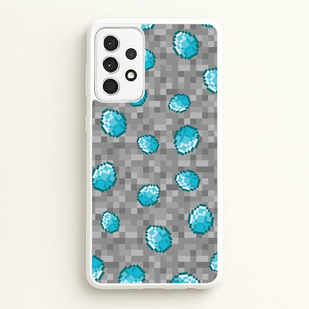 Diamond Pattern - Minecraft Phone Case for Galaxy A52 / A52s
