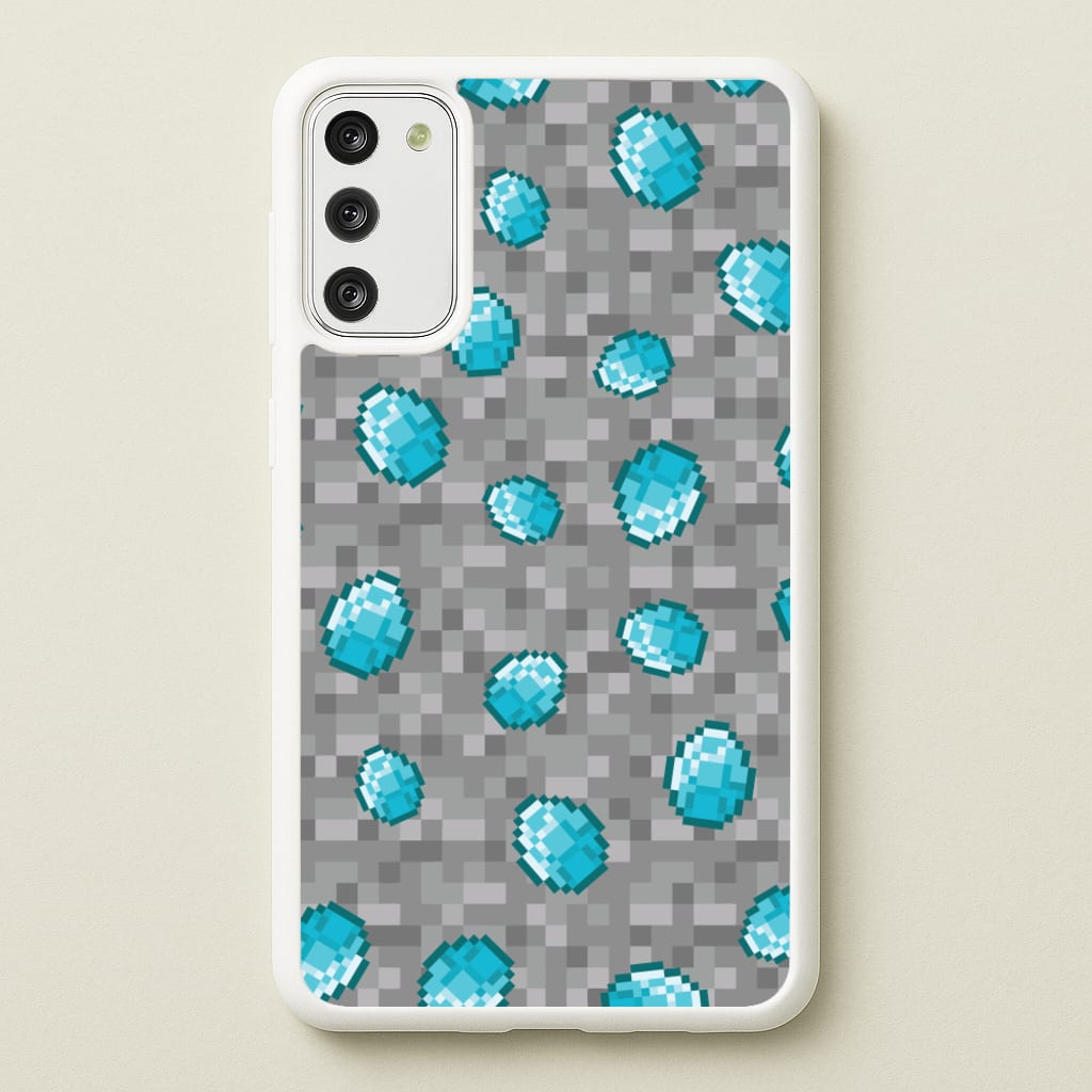 Diamond Pattern - Minecraft Phone Case for Galaxy S20