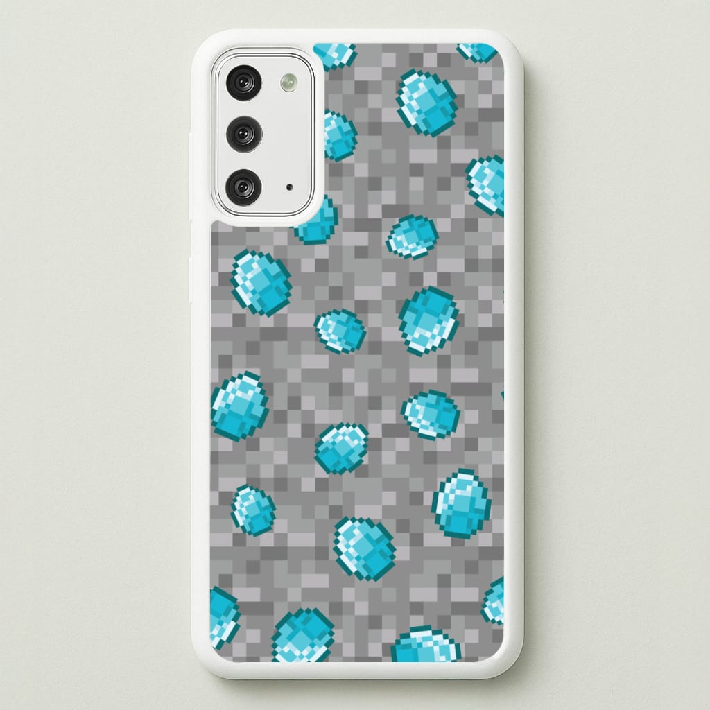 Diamond Pattern - Minecraft Phone Case for Galaxy Note 20