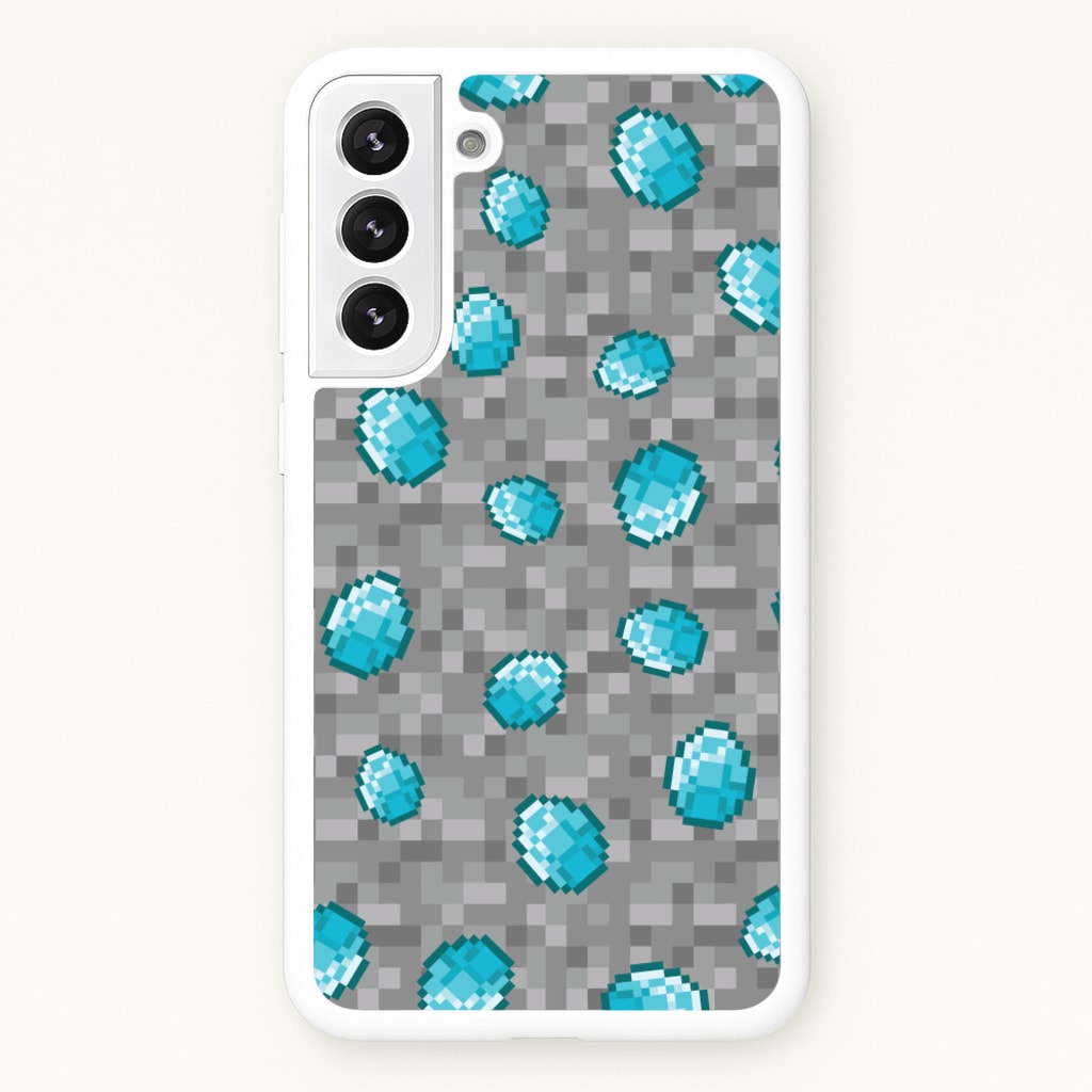 Diamond Pattern - Minecraft Phone Case for Galaxy S21