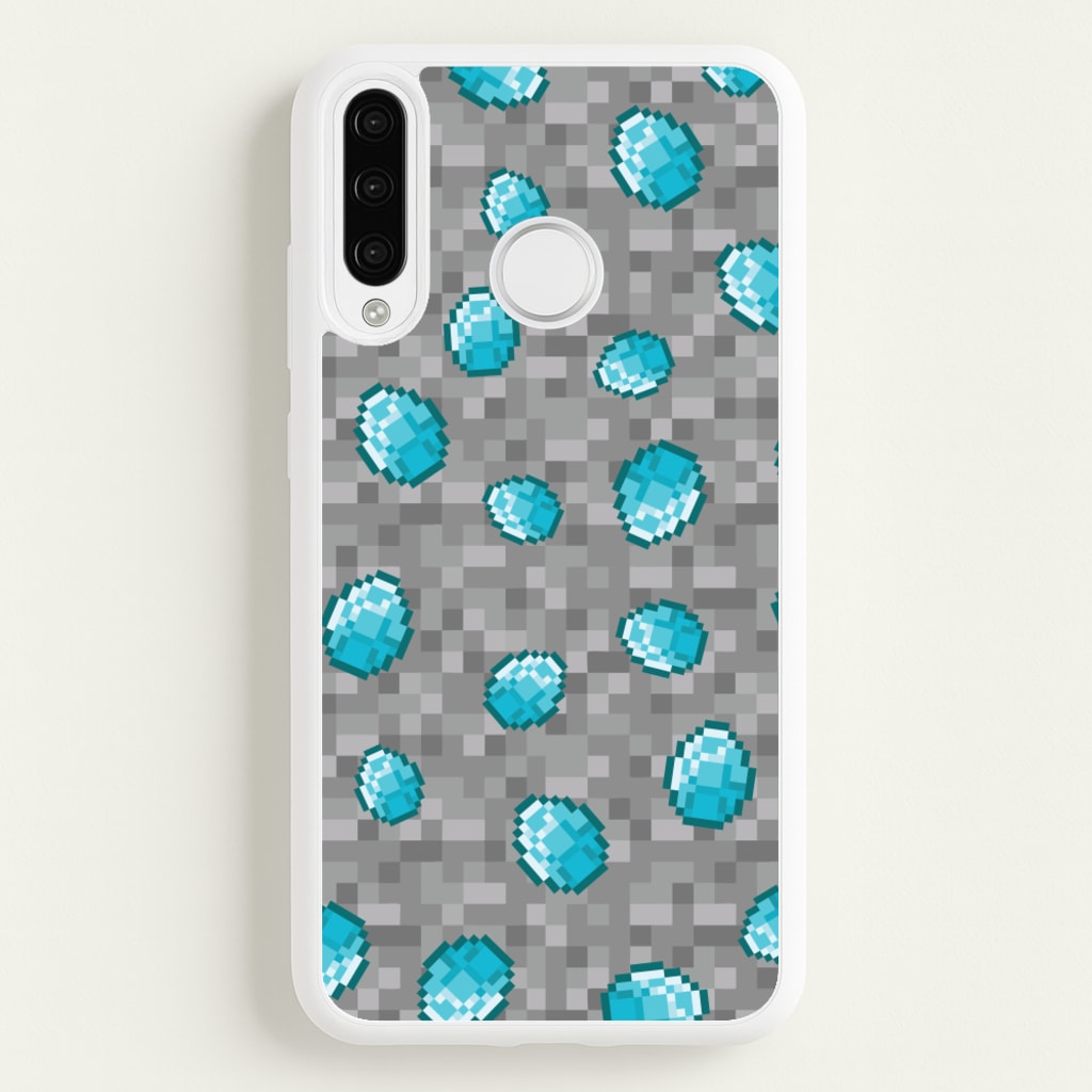 Diamond Pattern - Minecraft Phone Case for Huawei P30 Pro