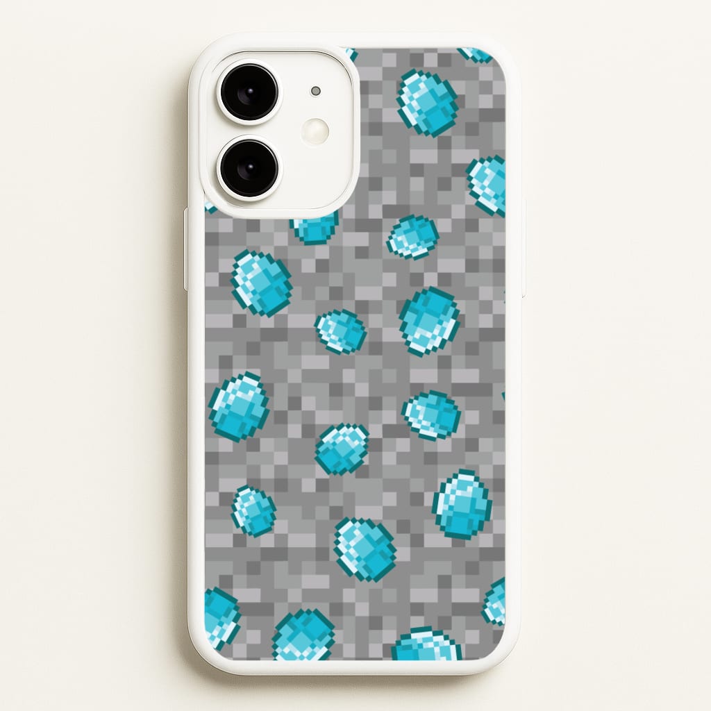 Diamond Pattern - Minecraft Phone Case for iPhone 11