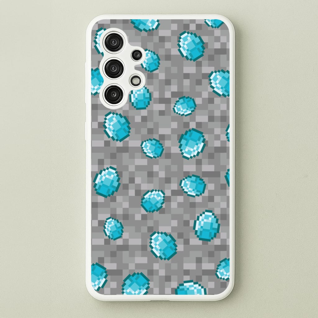 Diamond Pattern - Minecraft Phone Case for Galaxy A13