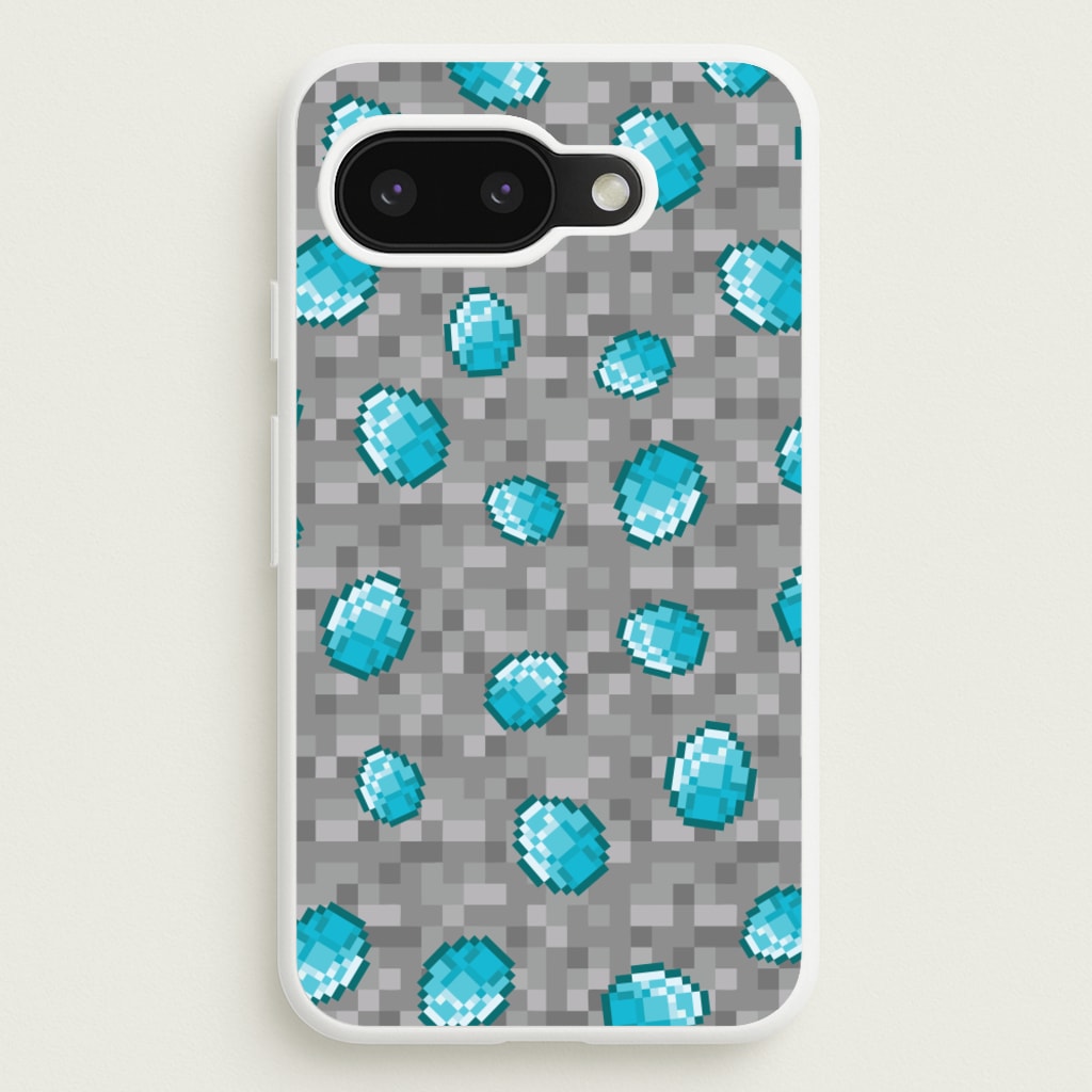 Diamond Pattern - Minecraft Phone Case for Google Pixel 9a