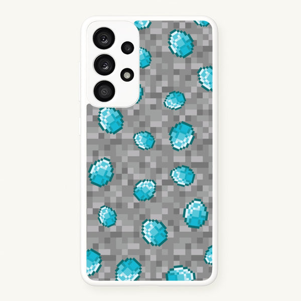 Diamond Pattern - Minecraft Phone Case for Galaxy A53