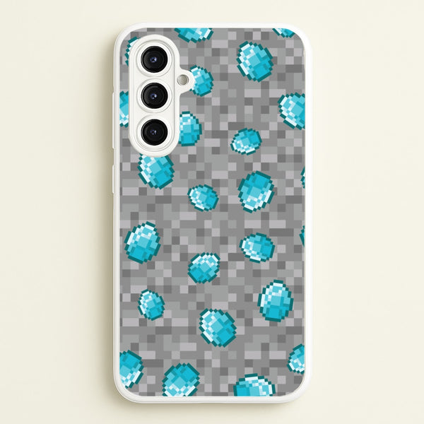 Diamond Pattern - Minecraft Phone Case for Galaxy A16