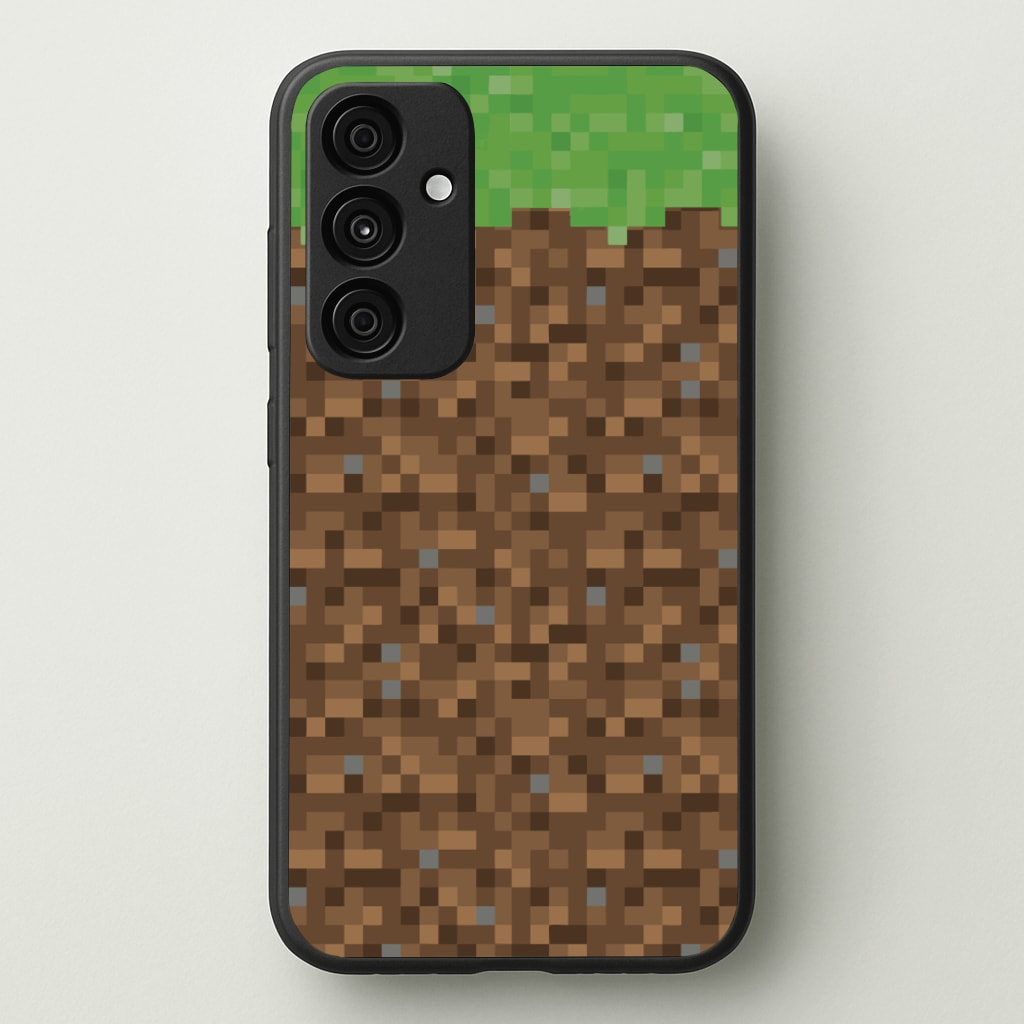 Dirt Block - Minecraft Phone Case for Galaxy A35