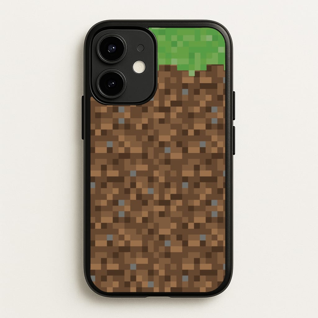 Dirt Block - Minecraft Phone Case for iPhone 12 Mini