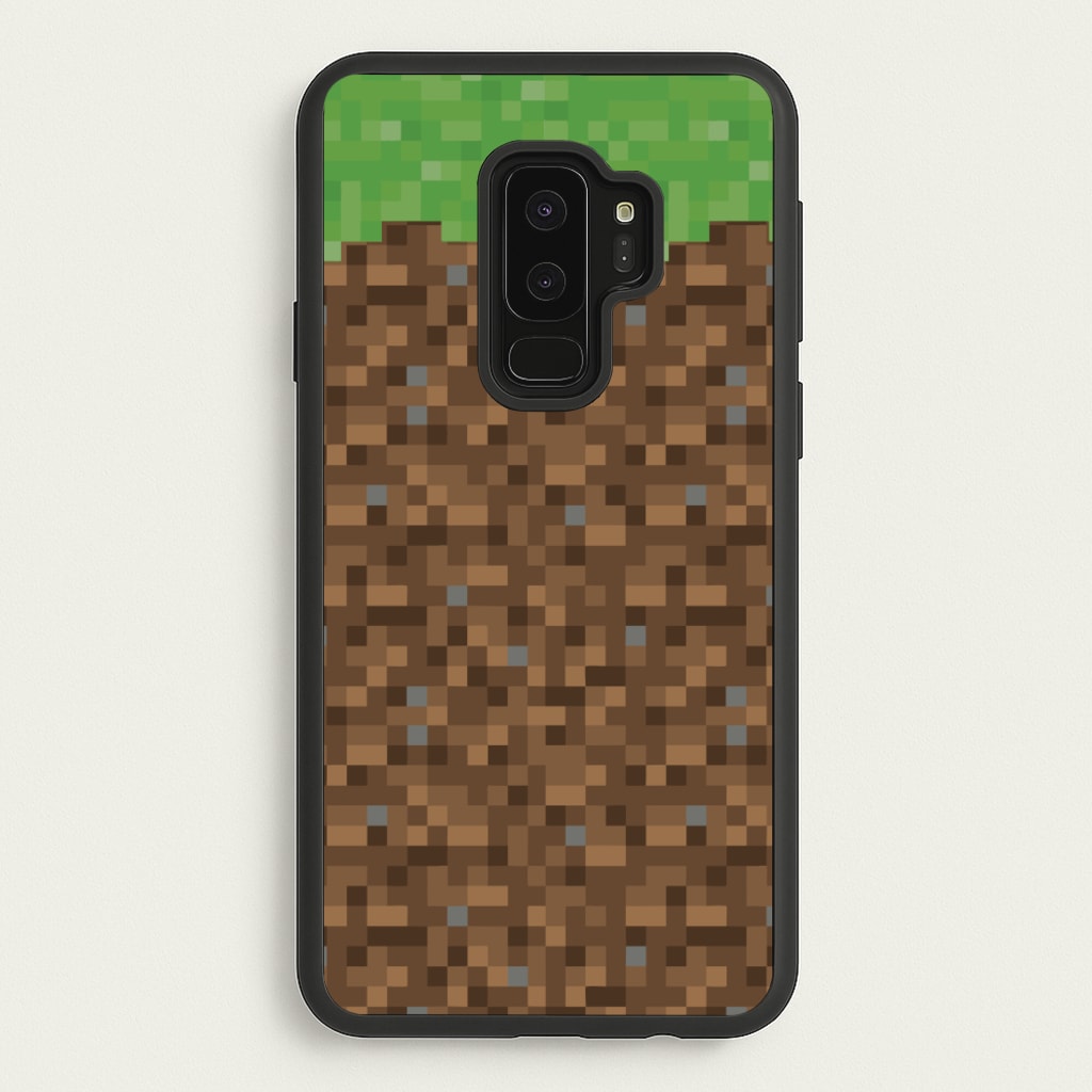 Dirt Block - Minecraft Phone Case for Galaxy S9 Plus