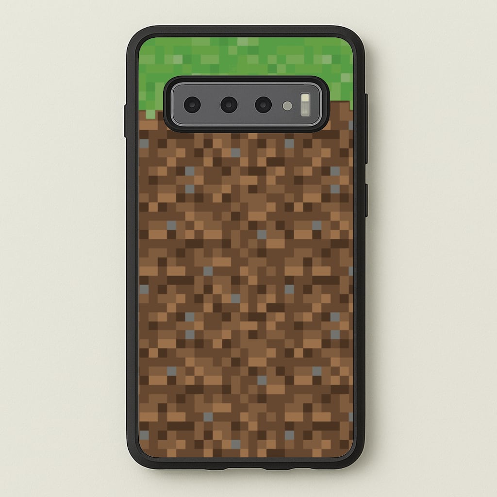 Dirt Block - Minecraft Phone Case for Galaxy S10 Plus