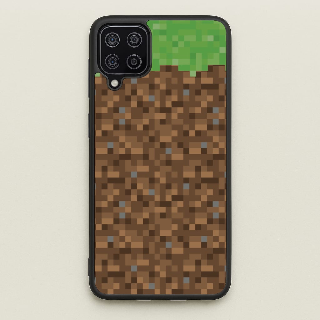 Dirt Block - Minecraft Phone Case for Galaxy A12