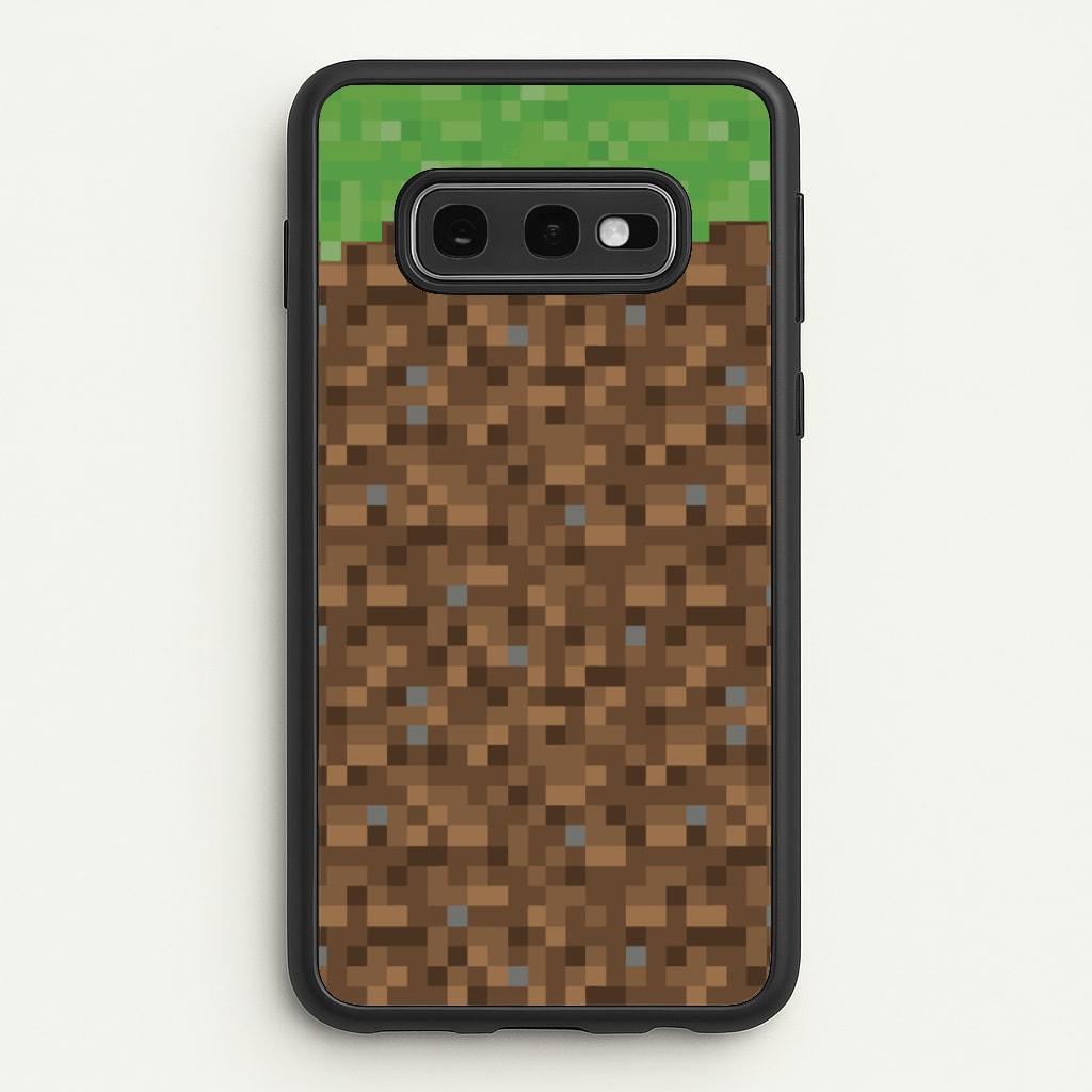 Dirt Block - Minecraft Phone Case for Galaxy S10e