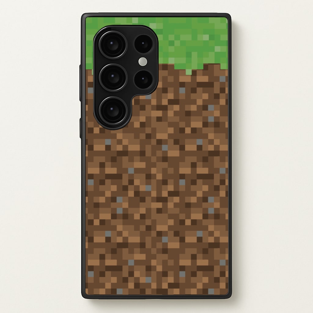 Dirt Block - Minecraft Phone Case for Galaxy S24 Ultra