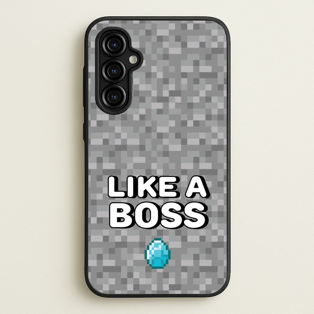 Like A Boss - Minecraft Phone Case for Galaxy A54