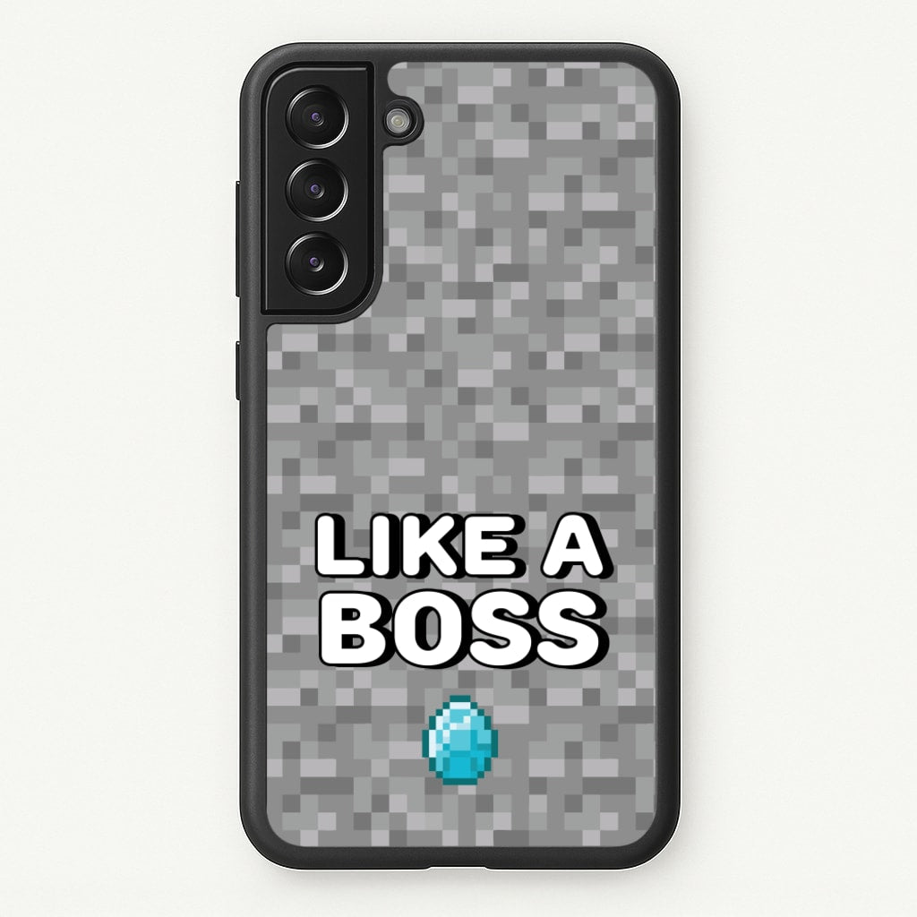 Like A Boss - Minecraft Phone Case for Galaxy S22