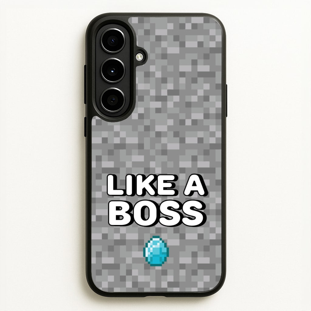 Like A Boss - Minecraft Phone Case for Galaxy A56