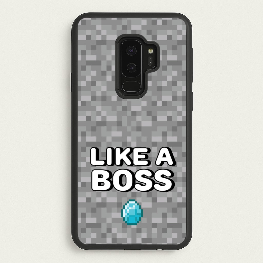 Like A Boss - Minecraft Phone Case for Galaxy S9 Plus